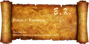 Baucz Kenese névjegykártya